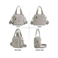 thumbnail image 2 of Deago Women Nylon Tote Purse Waterproof Multi-function Crossbody Shoulder Handbags Light Travel Messenger Bag (Khaki), 2 of 10