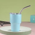 thumbnail image 2 of Tasse d'Eau en Acier Inoxydable avec Paille Détachable Tasse d'Eau avec Paille 60ml Tasse en Acier Inoxydable avec Couvercle à Paille Résistant à la Rouille, 2 of 5