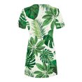 thumbnail image 4 of SMihono Robe Maxi Bohème d'Été pour Femmes Grande Taille Mode Féminine Col Rond Manches Courtes Imprimée Robe de Plage, 4 of 4