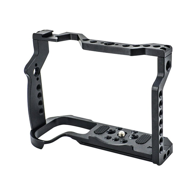 Protective Camera Cage Aluminum Alloy with Cold Shoe Mount Arca Quick Release Slot Numerous 1/4in And 3/8in Threaded Holes Compatible with Canon EOS R7/R8 Camera