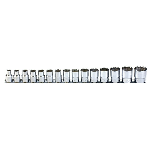 Genius Tools 15 Piece 1/2" Dr. Metric Hand Socket Set (12-Point) - TW-415M