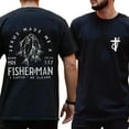 thumbnail image 3 of Fisherman Shirt – Fisher of Men 2-Sided Christian T-Shirt – Bible Verse Gift for Men – Religious Outdoors Tee Full Size S-5XL, 3 of 7