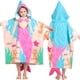 thumbnail image 1 of Toalla de playa con capucha para niños Joiedomi, diseño de sirena rosa, 61 x 61 cm, 1 of 7