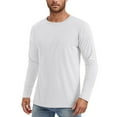 thumbnail image 2 of Gyexs Mens UPF 50+ UV Sun Protection Shirts Outdoor Long Sleeve SPF Rash Guard for Fishing Hiking Swimming Running Summer Clothes White, Size L, 2 of 4