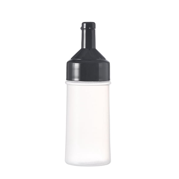 Squeeze Oil Dispenser & Seasoning Bottle, Easy-Control Pour Spout for Kitchen Cooking & Salad Dressing (Black, Type B, 1pc)