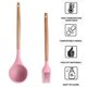 thumbnail image 3 of Utensilios de cocina de silicona para cocina, juego de utensilios de cocina de 2 piezas, utensilios de cocina de madera fáciles de limpiar Namotu CPB-US-YYM801-9, 3 of 5