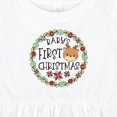 thumbnail image 4 of Inktastic Baby's First Christmas with Reindeer Girls Baby Dress, 4 of 5