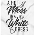 thumbnail image 2 of Hot Mess White Dress Bachelorette Women Plus Size Crewneck Sweatshirt Brisco Brands 3X, 2 of 5