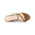 thumbnail image 4 of BLISSFUL STEP Strappy Open Toe Wedge Heels Slide Sandals for Women, 4 of 6