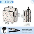 thumbnail image 3 of Zipper Binder with Shoulder Strap 2 inch 3 Ring Waterproof File Folder Organizer Bag 500 Sheet Simple Butterflies and Flowers, 3 of 8