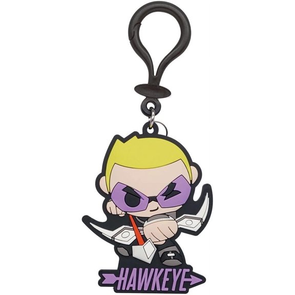 Marvel Hawkeye Soft Touch Bag Clip - Marvel Hawkeye Backpack Keychains for Boys and Girls, Cute Hawkeye Keychain Accessories for Purse, Marvel Hawkey Key Ring Charms for Marvel Fans - 4.5 Inches