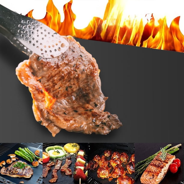 Xihbxyly Oferta Del Día Liquidación Alfombrilla para Parrilla de Barbacoa, Herramienta para Horno, Suministros para Barbacoa, Alfombrilla para Parrilla, Alfombrilla Antiadherente para Parrilla de Ext