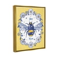thumbnail image 3 of Bee Nice Floral Insect Wreath Animals & Insects Graphic Art Metallic Gold Framed Art Print Wall Art, 3 of 6