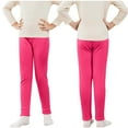 thumbnail image 5 of Jinhomg Fleece Lined Leggings Kids Winter Thick Thermal Tights for Girls Elastic Wasit Full Length Pants Hot Pink (3-12 Years), 5 of 7