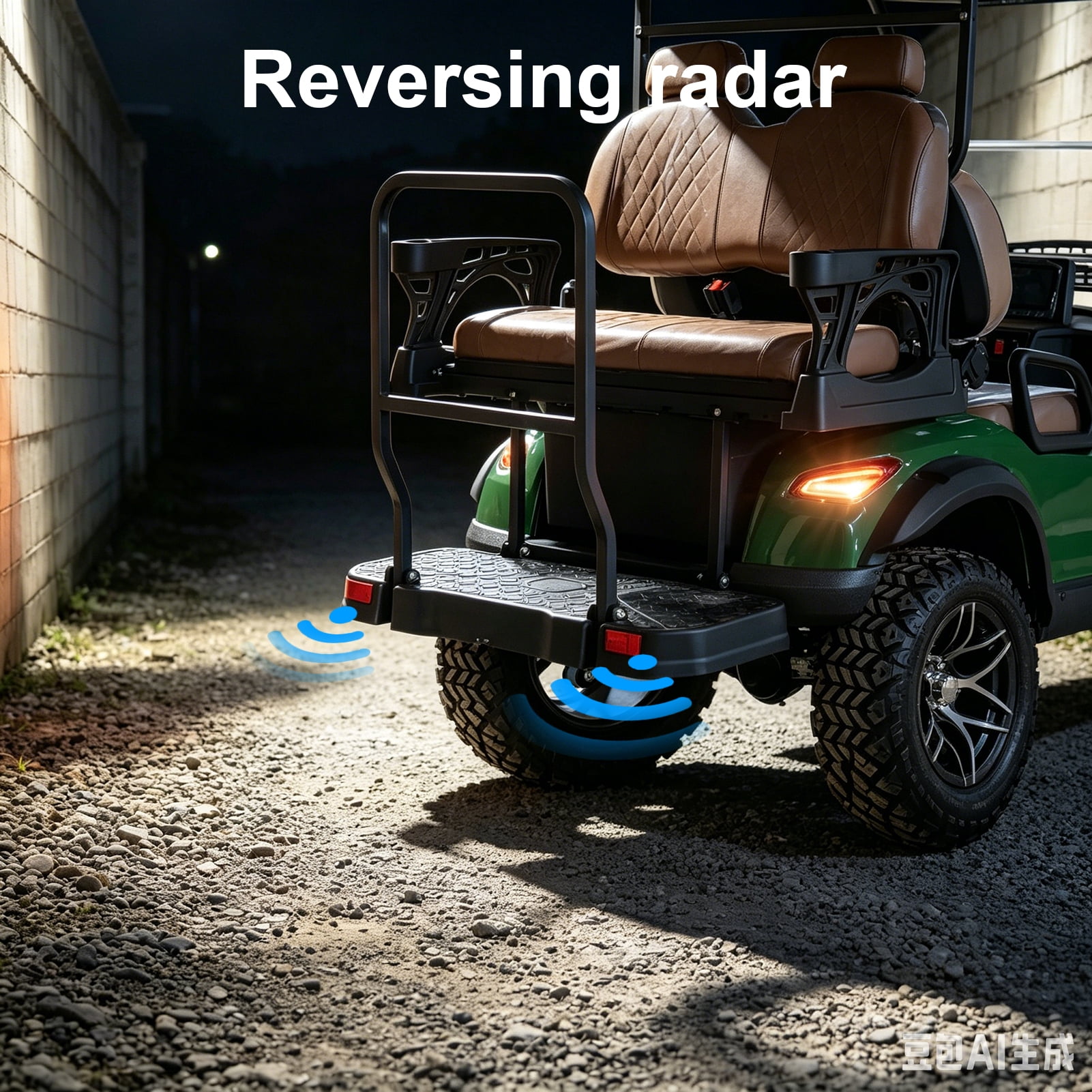 MMS 60V Electric Golf Cart, 4P Vehicle with 5KW Motor, 20 MPH Top Speed 44 Miles Range, Ages 16 and Up, Advanced Suspension, Rear &Front Storage, LCD Display