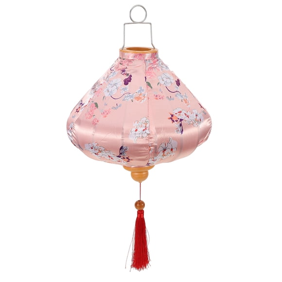 KAKOWELY Lanterne Chinoise Lanterne en Soie Décorative Lanterne Vietnamienne Extérieure Accessoire de Décoration 15.35"X11.81"X11.81 Pouces