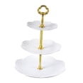 thumbnail image 2 of Cake Rack 3 Tiers Serving Tray Decor Decorative Wedding Party Décor Fruit Snack Plates Cup Cake Stand for Parties Celebration B, 2 of 8