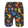 thumbnail image 3 of Goofa Dinosaurs in Space Printed Mens Swim Trunks Summer Quick Dry Short Beach Swimwear Bathing Suits-, 3 of 9