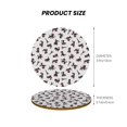 thumbnail image 5 of Xecao Poodle Dog for MDF Cork Coaster 4 Pcs,Drink Coasters,Suit for House Warming Gifts New Home ,Coffee Table Decor-Round Shape, 5 of 7