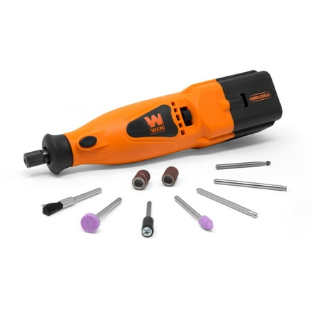 WEN 6V Two-Speed Cordless Rotary Tool Kit with 10-Piece Accessory Set,