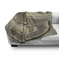 thumbnail image 3 of Letter S Soft Flannel Fleece Blanket, Wood Alphabet Block S Timber Texture Image Typography Writing Craft Font, Cozy Plush for Indoor and Outdoor Use, 50" x 60", Pale Yellow Tan Grey, by Ambesonne, 3 of 6