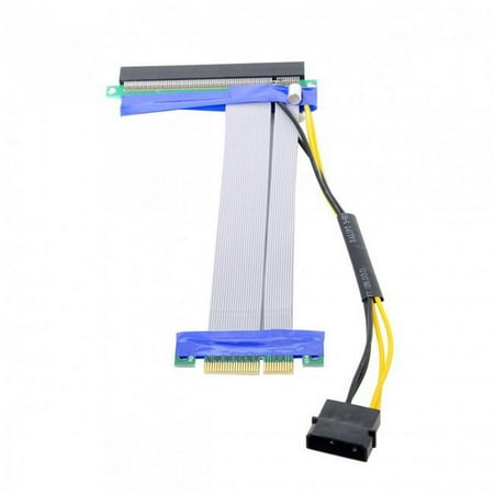 Xiwai Cable PCI-E Express 4x to 16x Flex Cable Extender Converter Riser Card Adapter with 4pin Power 15cm price history on PriceWatchPro
