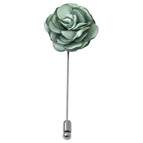 Solid Light Sage Green Floral Lapel Pin