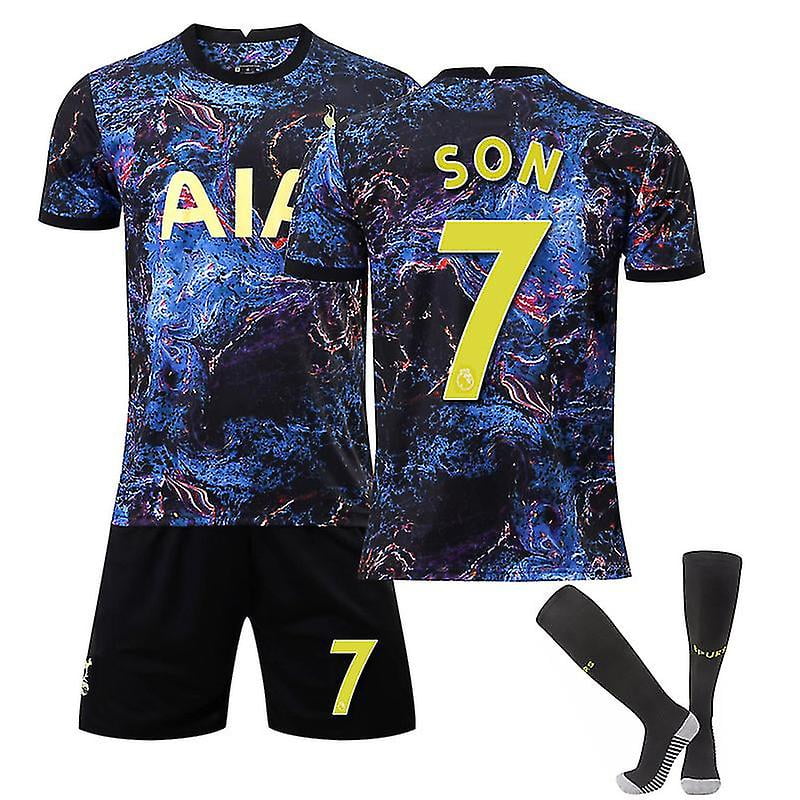 2021-22 Tottenham Hotspur Away Shirt SON 7 Official Football Name Number Set