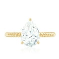 thumbnail image 4 of Rosec Jewels Pear Shape Zircon Teardrop Solitaire Ring for Women - 7X10 mm, 18K Yellow Gold, US 3.00, 4 of 8