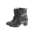 thumbnail image 6 of TMA EYES Abstract Studded Lace-up and Zipper Women's Leather Boots, 6 of 6
