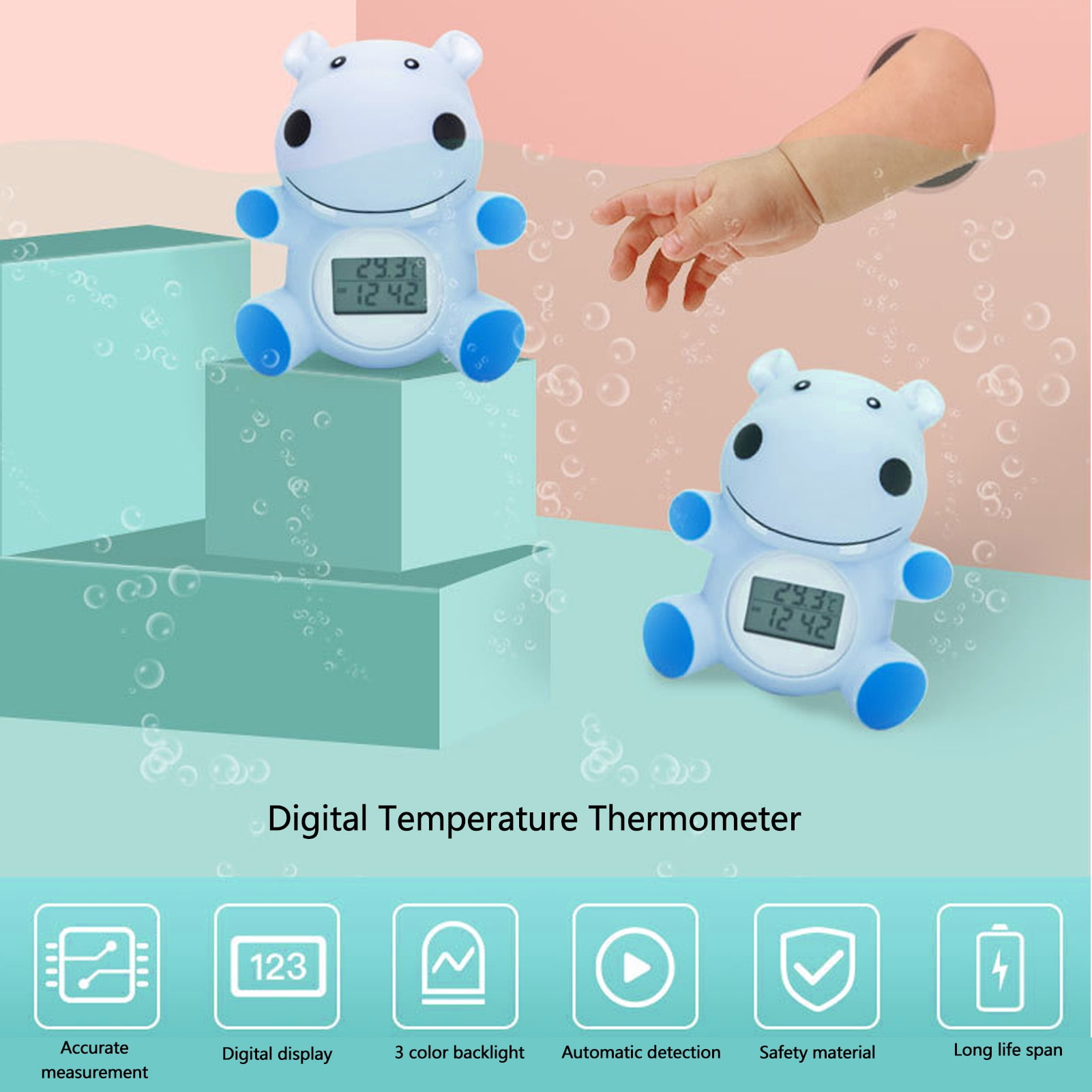 LEDFAAH Bath Thermometer for Baby, Safety Pregnancy Bathtub Thermometer  with Battery Power Display Feature, Floating Water Temperature Gauge, Auto  On/Off Baby Shower Thermometer - Yahoo Shopping