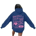 thumbnail image 4 of Fshinging Women's 2025 Y2K Hoodies Bow Letter Graphic Long Sleeve Drawstring With Pockets Lightweight Pullover Sweaters, 4 of 7