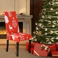 thumbnail image 3 of Qwtwty Christmas Ornaments Christmas Stretch Chair Cover Removable And Washable Dining Chair Cover Christmas Decoration Home Decoration Dining Chair Cover Suitable for Kitchen Hotel, 3 of 6