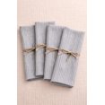 thumbnail image 2 of Fennco Styles Light Grey Ribbed Woven Cloth Napkins 20" x 20", Set of 4 - Cotton Blend Dinner Napkins for Everyday Use, Banquets, Wedding, and Special Events, 2 of 4