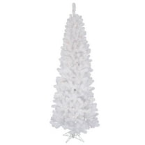 Vickerman 5.5' White Salem Pencil Pine Artificial Christmas Tree, Multi-Colored Dura-lit LED Lights