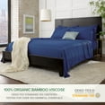 thumbnail image 2 of PURE BAMBOO Sheets Twin Size Bed Sheet 3 Piece Set, Genuine 100% Organic Bamboo Viscose, Luxuriously Soft & Cooling, Double Stitching, 16" Deep Pockets (Twin, Cobalt Blue), 2 of 8