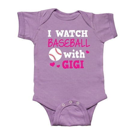 

Inktastic I Watch Baseball with My Gigi Gift Baby Boy or Baby Girl Bodysuit