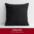 thumbnail image 2 of Mellanni Decorative Throw Pillow Covers with Pinsonic Quilt Stitching, 18x18, Black, 2 Count, 2 of 6