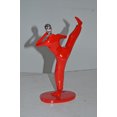 thumbnail image 6 of Nifao Karate, Krav Maga Front Kick, Red Chrome, Resin Statue – Home Decor Sculpture, 3"L x 7"W x 11"H, 6 of 10