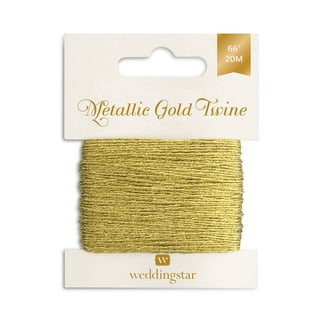 Cotton Bakers Twine, 328 Feet 2mm Metallic Gold Twine String for Baking,  Butchers, Crafts Wrapping 