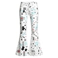 thumbnail image 2 of LILIYA Girls Yoga Pants Slim Fit Flared Yoga Pants Print Bell Bottom Fashionable High Waisted Stretchy Pull On Bootcut Sweatpants Trousers Casual Preppy Clothes Back to School, 2 of 5