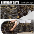 thumbnail image 3 of Happy 50th Birthday Gifts Throw Blanket for Men 50 Years Ago 1973 Birthday Gift Ideas for Women Wife Husband Soft Black Gold Flannel Fleece Blanket for Sofa Couch Party Decorations, 55'' x 70'', 3 of 5