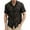 Black, variant on Miluxas Men's Floral Lace Shirt Contrast Mesh Button Down Shirt Short Sleeve Blouse Black