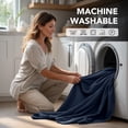 thumbnail image 6 of ZOPZO Short Blackout Curtains for Bathroom, 2 Panels, Navy Blue, 30W x 30L Inch, Noise-Reducing, Thermal Insulated, Room Darkening Drapes, 6 of 10