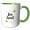 Green/White, variant on 3drose, Motivational Quote Bee Sweet with Honeybee, 11oz Two-tone Yellow Mug