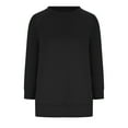 thumbnail image 5 of Round Neck Long Sleeve Dress for Women, Women Casual Fashion Solid Color Loose Pullover Sweater Long Sleeve Round-Neck Dresses Casual Dress, 5 of 7