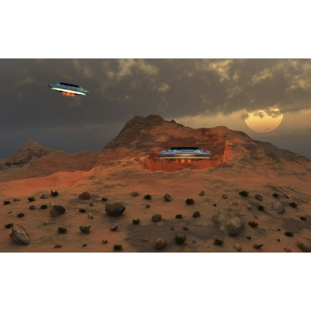 Ufos Using A Secret Entrance To Get Into Dulce Underground Base In New Mexico Poster Print By Mark Stevenson Stocktrek Images 17 X 11 Walmart Com Walmart Com