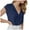 Navy, variant on GEWSEY Women Tops Cap Sleeve Textured Dressy Casual V Neck Shirts 2025 Summer Business Work Blouses Outfits (Brown, L)