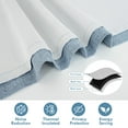 thumbnail image 4 of DriftAway Double Layer Linen Blackout Tie Up Curtains Thermal Insulated Fully Lined Balloon Roman Shade Bathroom Window Adjustable Rod Pocket for Small Window 25 Inch by 47 Inch Dusty Blue, 4 of 5