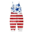 thumbnail image 7 of YunPes Girls Jumpsuit Summer Independence Day Clothing Strapless Personalized Printing Retro Comfortable Casual Jumpsuit First Birthday Romper, 7 of 7